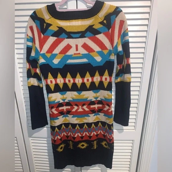 Jessica Simpson Multicolor Geometric Midi Dress XS - Picture 5 of 5